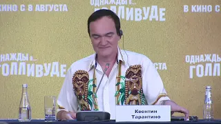 Квентин Тарантино на премьере своей новой картины «Однажды в Голливуде» в Москве