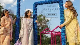 Rang Rasiya's Carnation Festive Edit  II 2024 | Rangrasiya Luxury Lawn Unstitched Collection '24