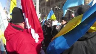 Ukrainian Protesters at Parliament Hill Ottawa