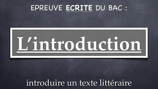 Le commentaire : l'introduction