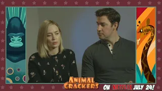 Emily Blunt and John Krasinski Interviews on Animal Crackers [Full]