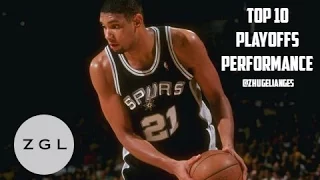 Tim Duncan Top 10 Playoffs Performance of Career