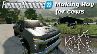 Farming Simulator 22 Making hay cutting and tedding grass Erlengrat Episode #1 60fps let's play