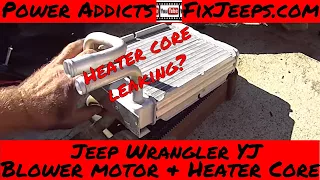Jeep Wrangler YJ - Heater core and blower motor swap - pt1