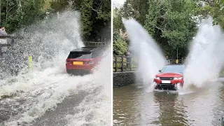 ⁴ᴷ Rufford Ford || Vehicles vs Flooded Ford || Cars in the Water || #13