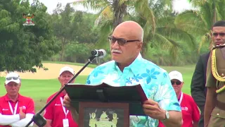 H.E President Major-General (Ret’d) Jioji Konusi Konrote closes Fiji International Golf Tournament