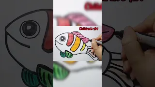 Drawings and coloring pages for children and toddlers  Drawing Nemo #shorts