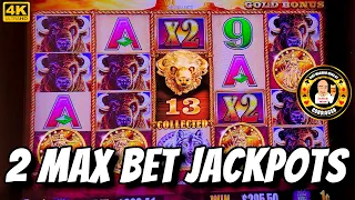 Back To Back MAX BET JACKPOTS on Buffalo Gold