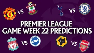 PREMIER LEAGUE WEEK 22 PREDICTIONS! | Premier League 20/21 Predictions