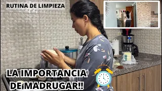 RUTINA DE LIMPIEZA  ✨ LA IMPORTANCIA DE MADRUGAR 🥙 °Preparo la comida del dia°