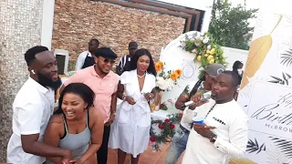 AWW  NANA AMA MCBROWN'S Surprise Birthday Party By Husband Maxwell Mensah  At their Home part 1