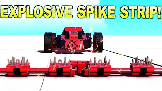 I Built a Deployable, Unfolding, AND Explosive Spike Strip.  It's Overkill. - Trailmakers Gameplay