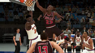 '95 Knicks vs '96 Bulls - Rivalry lives on! NBA 2K20  Game Highlights Bulls Black Red stripes unis