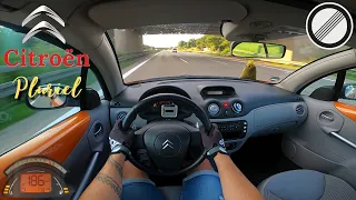 Citroën C3 Pluriel Automatic Acceleration Top Speed Drive on Autobahn POV