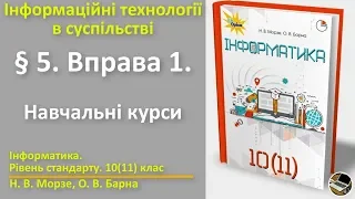 § 5. Вправа 1. Навчальні курси | 10(11) клас | Морзе