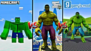 Minecraft HULK vs GTA 5 HULK vs Garrys Mod HULK - Who is Best?