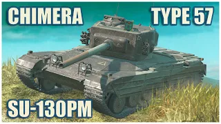 Chimera, Type 57 & SU-130PM • WoT Blitz Gameplay