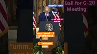 Funny: Umm...eeeeh—President Biden at G-20 (pre summit)