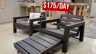 Outdoor Lounge Chair⏐Woodworking Projects That Sell