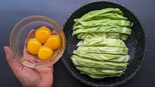 Just Add Eggs With Cabbage Its So Delicious / Simple Breakfast Recipe / 5 Mnts Cheap & Tasty Snacks