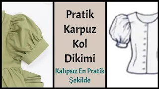 En Pratik Şekilde Karpuz Kol Yapımı🎈 #dikiş #hobi #diy #fashion