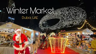 Jumeirah Emirates Towers Winter Market - Dubai Christmas Walking Tour - 4K 60fps