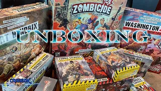 Zombicide 2nd Edition - Massive Kickstarter Unboxing - Base, Expansions and Stretch Goals