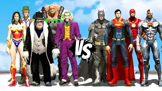 Justice League VS Evil Genius Villain - GTA 5 Epic Battle