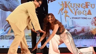 Shilpa Shetty TOUCHES Jackie Chan's FEET at Kungfu Yoga Press Conference