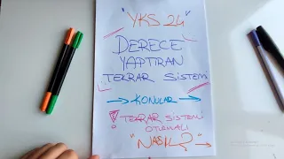 YKS 2024 Derece Yaptıran Tekrar Sistemi | 5 Adımda Kendi Sistemini Kur!  | #yks #yks2024 #tyt