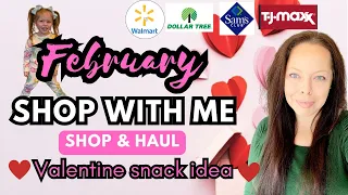 February Shop With Me & Hauls | Valentine Snack Idea | New 2024 Easter Valentine’s Day & Groceries