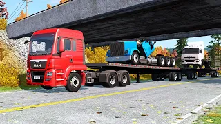 Trucks vs Bridges| BeamNG Drive (Low clearance crashes)#3