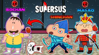 Shinchan bounty hunter vs gluttony in super sus 😱🔥 | Shinchan playing among us 3d 😂 | funny game