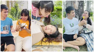 LNS - Kiss The Girl & Strong Boy Unlucky 💋👧🏻🤣 Linh Nhi Su Hao #shorts LNS vs SH Funny