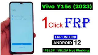 Vivo Y15s Frp Bypass 2022 || New Update Android 12 || Vivo Y15s Google Account Bypass Without Pc