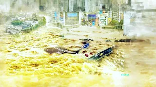 Destroyed in seconds: Footage of destruction in China when Three Gorges Dam overflows