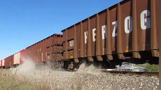 Union Pacific Ballast Drop In Front Of Me!