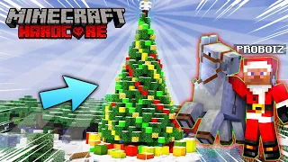 I MADE A CHRISTMAS TREE IN MINECRAFT HARDCORE #6