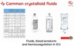 Fluids, blood products and hemocoagulation in ICU