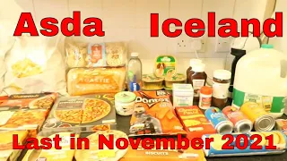 Asda and Iceland grocery haul, last one in November 2021