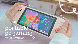 🍓 gaming on (probably) the prettiest pc handheld | thoughts on the ayaneo air ft. genshin ✿