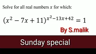 If (x^2 - 7x +11) raised to the power x^2 - 13x+42. Find x|HOTS algebra||