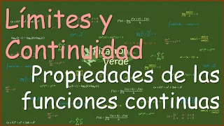 Límites y continuidad: Propiedades de las funciones continuas