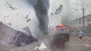 Tornado Destroyed Half a City in Indonesia! Natural Disasters Caught on Camera 2024