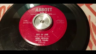 Herb Henson & Joyce Yours - Out Of Line - 1955 Hillbilly - ABBOTT 179