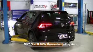 VW Golf R Mk7 Milltek Resonated vs Non-Resonated