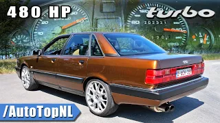 1990 AUDI 200 *BIG TURBO* 480HP ACCELERATION POV & SOUND by AutoTopNL