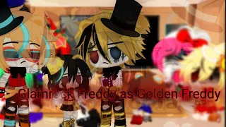 ||Segurity Beach reagindo a Glamrock Freddy as Golden Freddy e Cassidy|| Gacha Club||