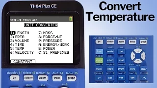 TI 84 Plus CE Convert Fahrenheit to Celsius Temperature