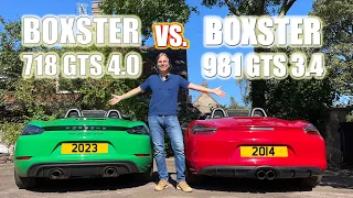 2023 PORSCHE 718 Boxster GTS 4.0 vs. 981 Boxster GTS - DETAILED 50 MINUTE COMPARISON #PORSCHE